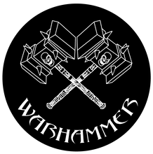 Warhammer humbucker pickup logo. Copyright Sonic Pickups 2019